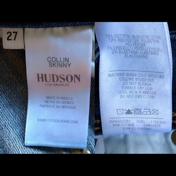 NEW HUDSON Collin Skinny Distressed Jeans Blue Size 27 Women’s - Picture 9 of 16